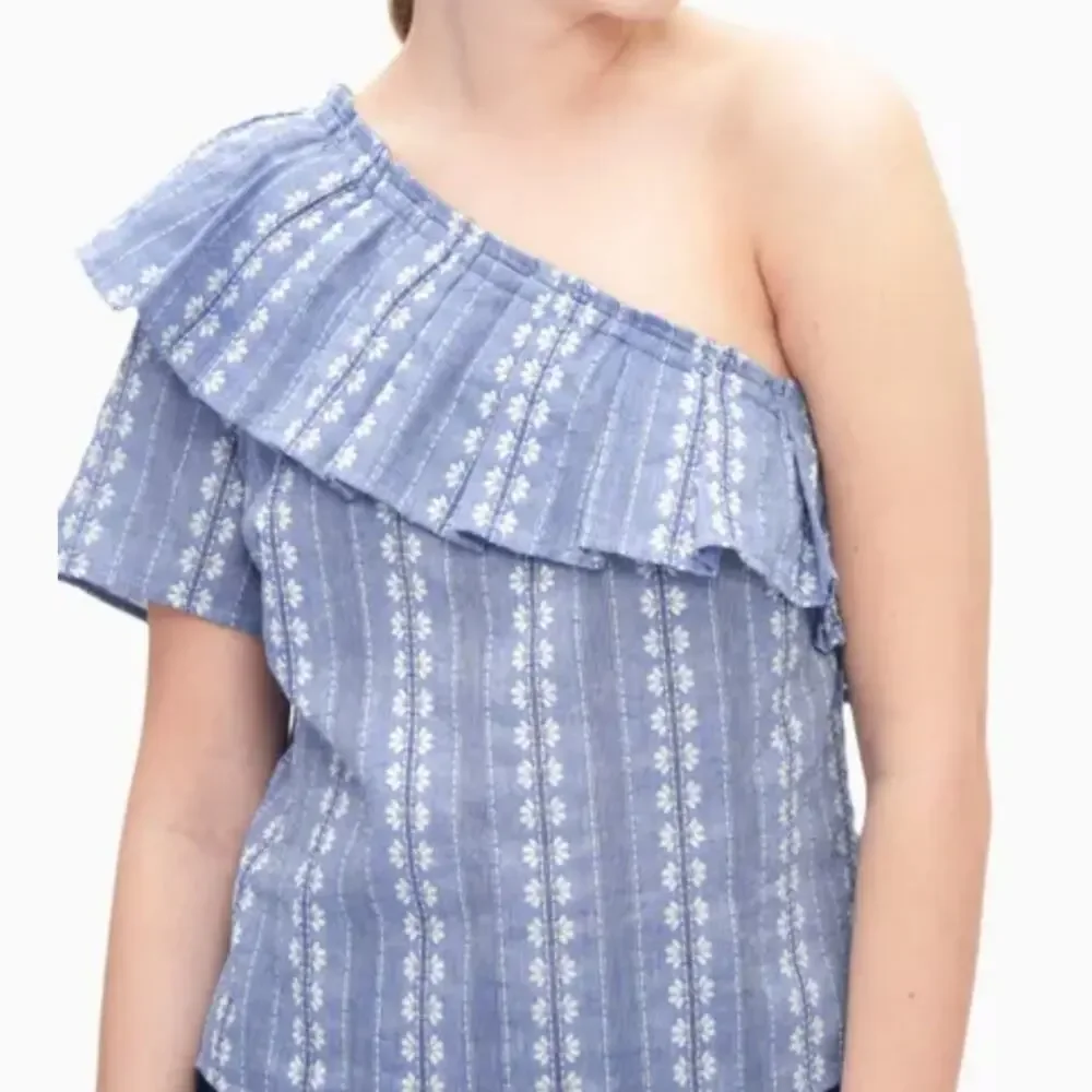 Splendid Chambray One Shoulder Top - Picture 2 of 7